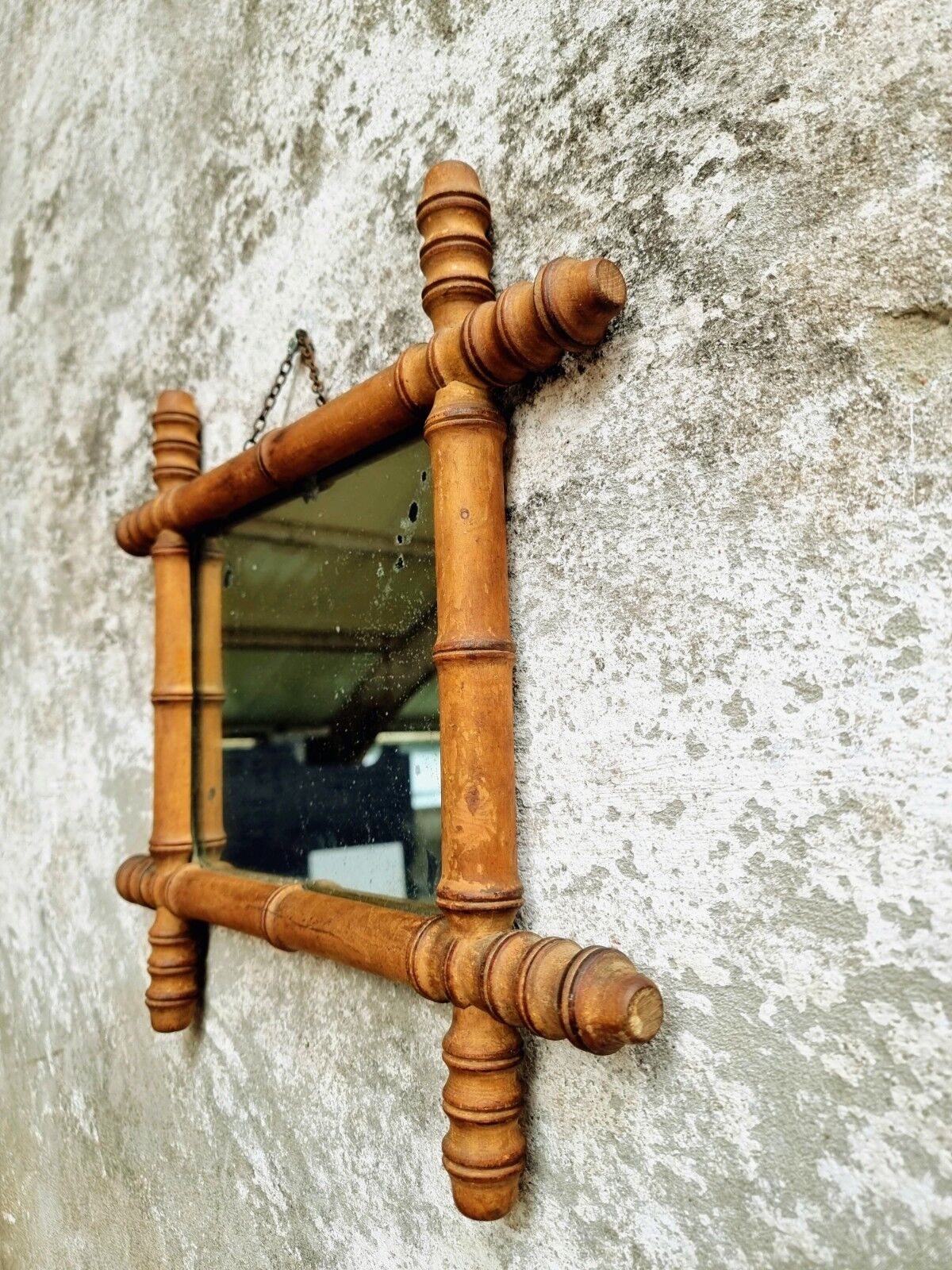 Antique mirror french wall mirror faux bamboo