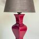 VINTAGE Chic Ceramic and Velvet LAMP