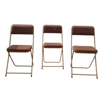 Set of 3 vintage Lafuna folding chairs