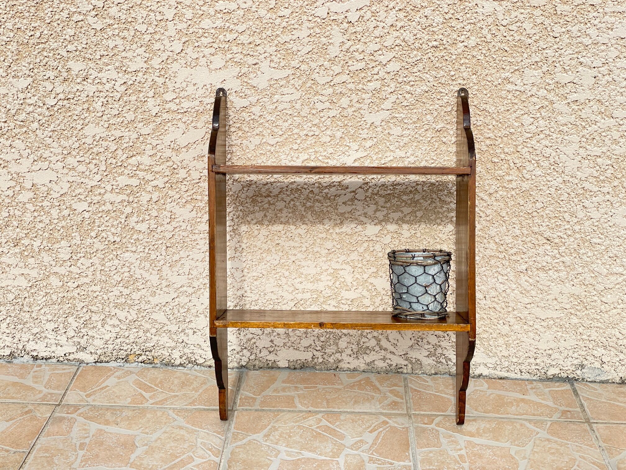 Old wooden wall shelf
