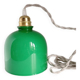 Suspension opaline verte vintage