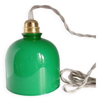 Vintage green opaline pendant light