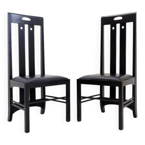 Paire de chaises à dossier - haut