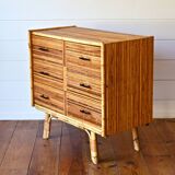 Rattan chest of drawers