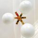 Gaetano Sciolari vintage chandelier in brass and opaline, 1970s