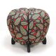 up to 3 Art Deco stools by Jindrich Halabala, leaf pattern, pouf, ottoman, 1930s