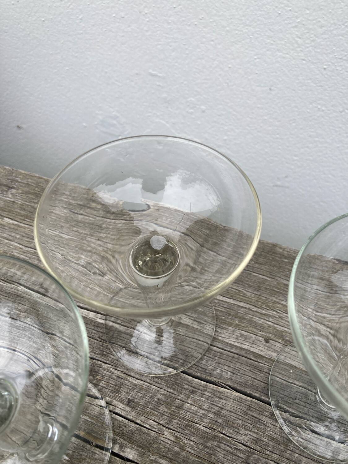 6 blown glasses / old cups