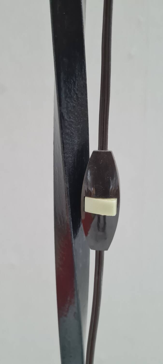 Brutalist wrought iron floor lamp