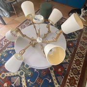 Scandinavian chandelier with articulated arms