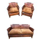 Sofa and 2 club armchairs