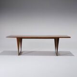 Scandinavian Dark Wood Coffee Table, 1960s