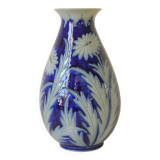 Vase en grès d'Alsace Betschdorf - Potterie Schmitter - Gris et Bleu Cobalt
