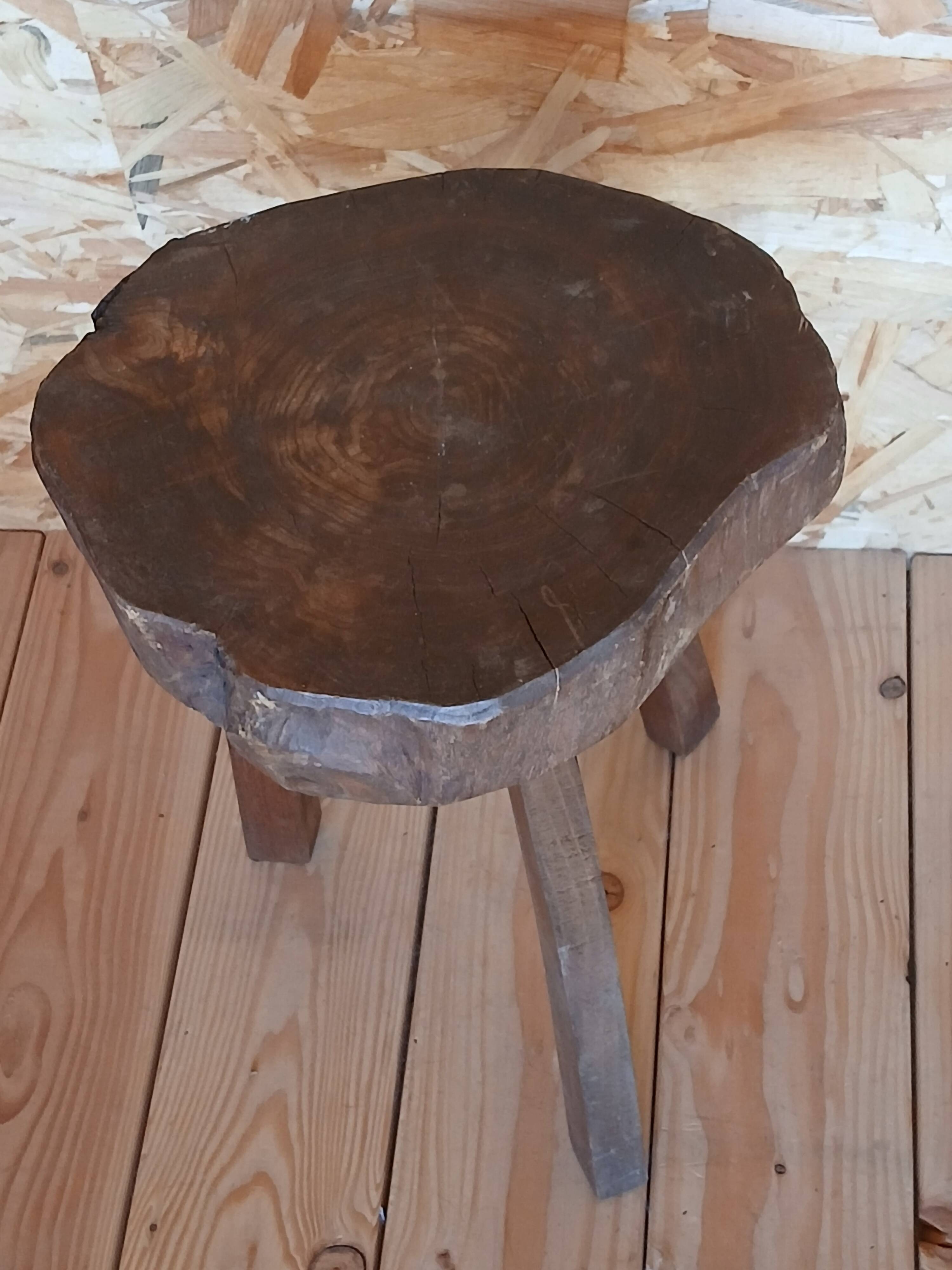 Brutalist tripod stool