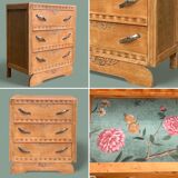 Commode art déco 1930 en bois brut