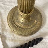Antique brass candle holder 28 cm