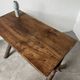 Solid walnut desk, folk art, Savoy, circa 1900