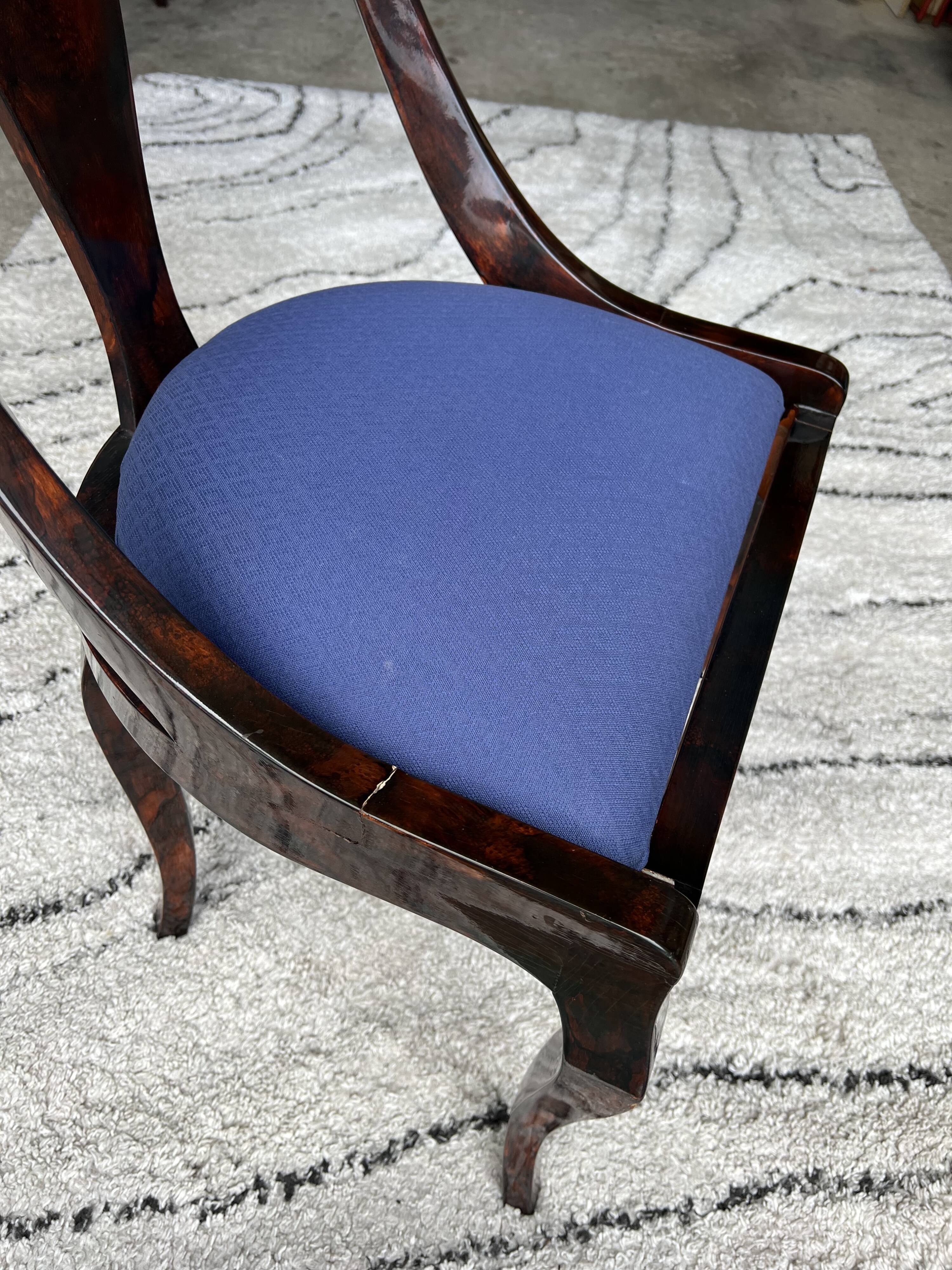 Set of 4 Eric Maville gondola chairs 1980