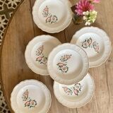 Set of 6 vintage Salins soup plates