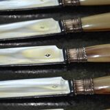 6 old table knives signed J Ott Coutellerie de Colmar