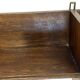 Vintage wooden wall shelve rack bookshelf in dark oak wood minimalist
