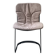 Cidue chair in black metal and short velvet, designed by Willy Rizzo in 1970.