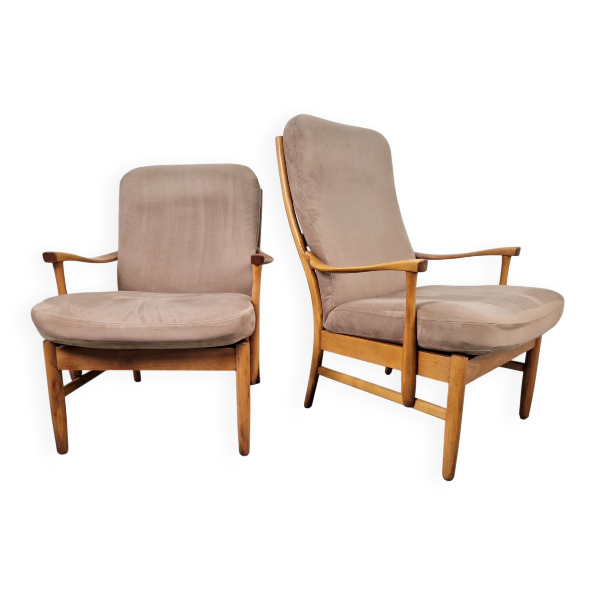 Fauteuils en hêtre vintage de Farstrup Møbler, années 1970, ensemble de 2
