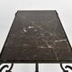 Coffee table in patinated wrought iron and black marble, circa 1940