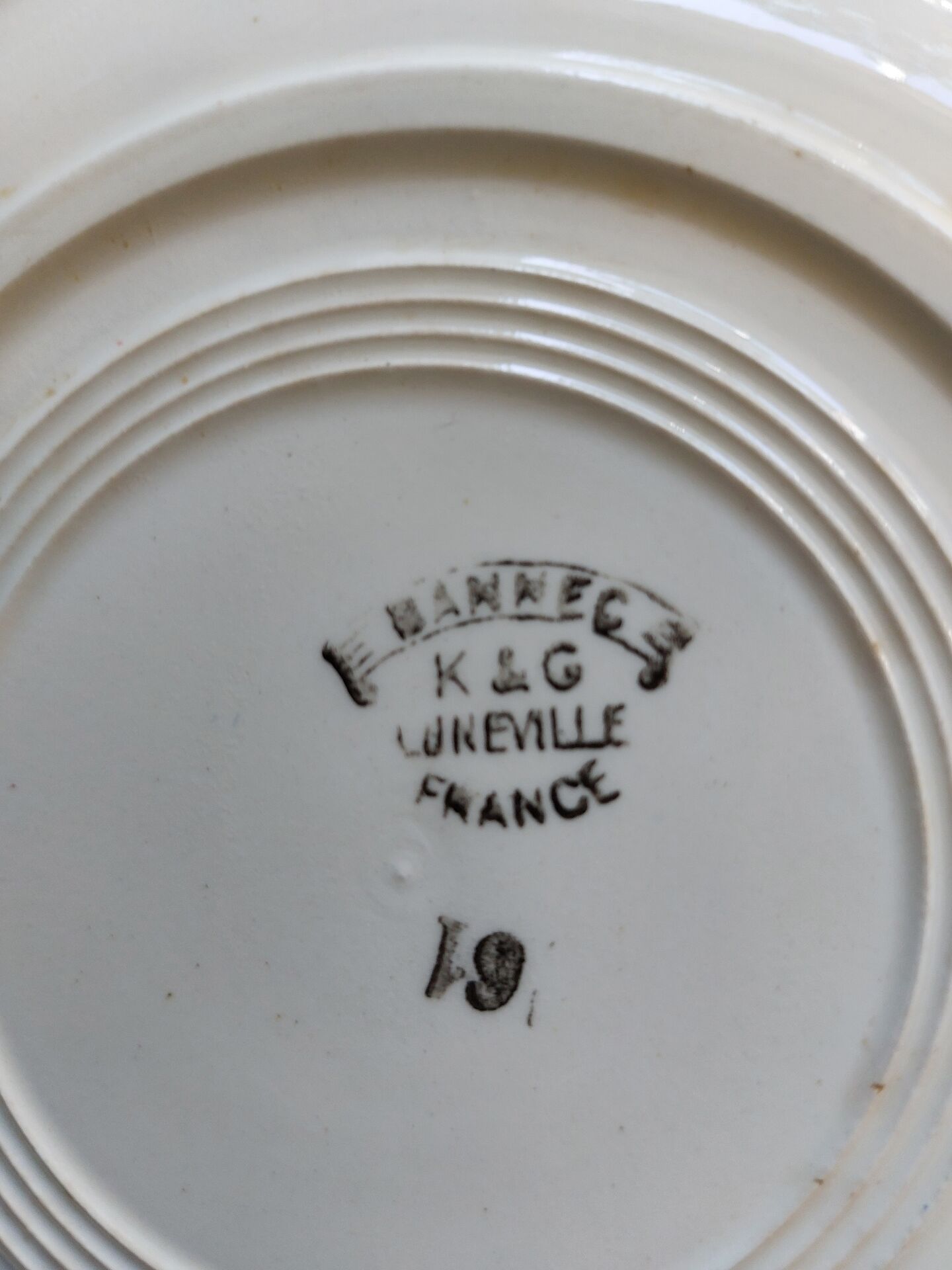Assiette creuse Lunéville Bannec