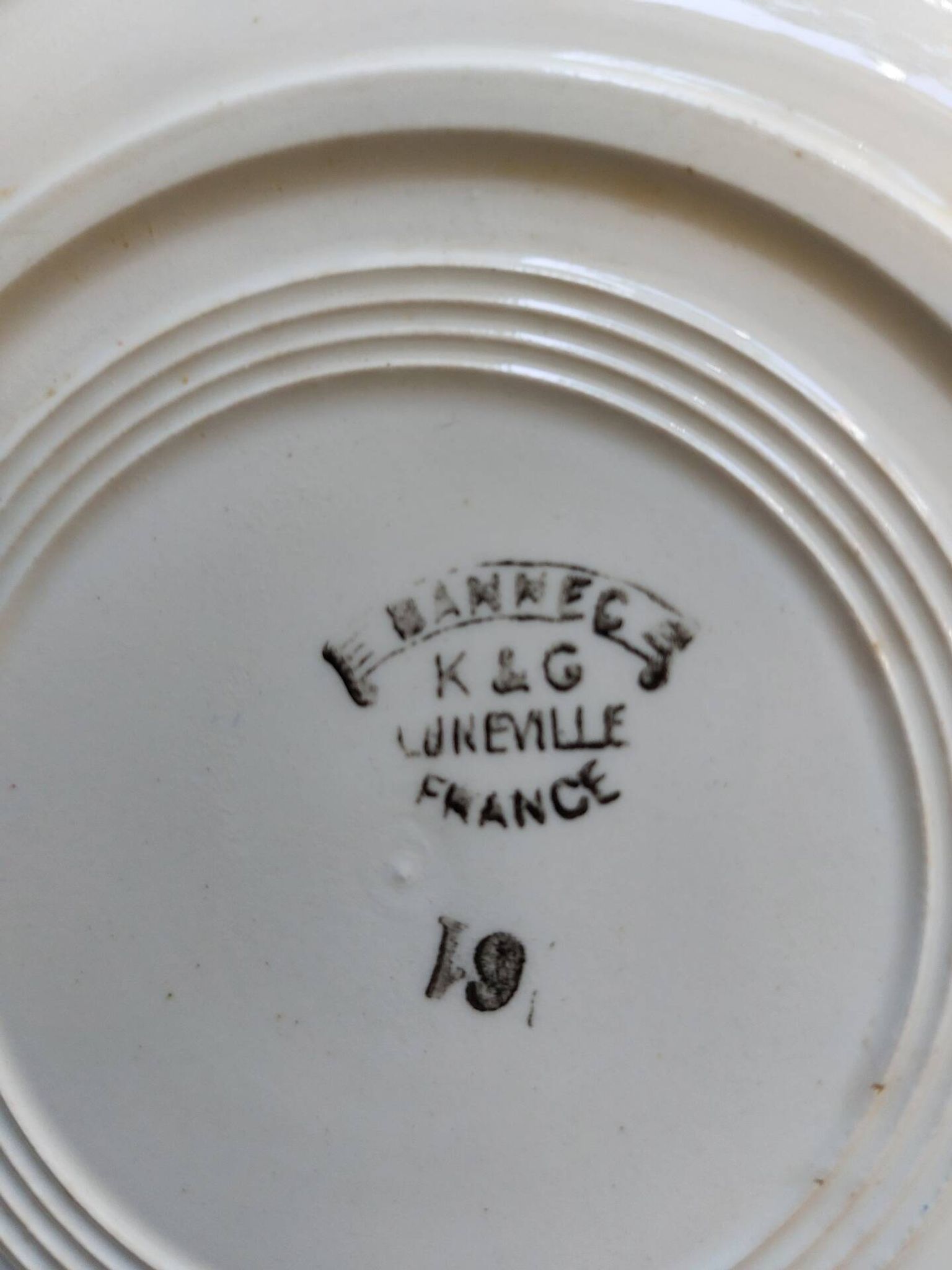 Hollow plate Lunéville Bannec