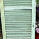 Ancienne persienne bois couleur vert mint
