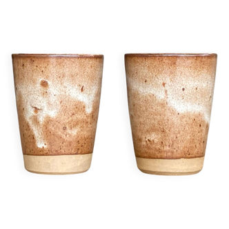 2 stoneware mugs by Roger Jacques