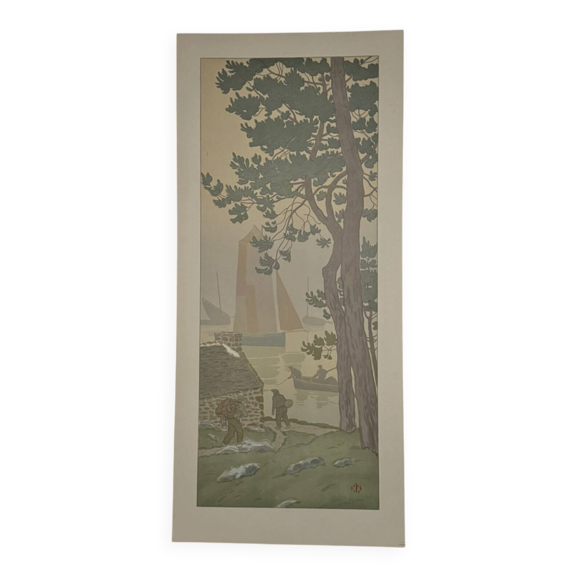 Lithograph by Henri Rivière The Enchantment of the Hours - The Mist