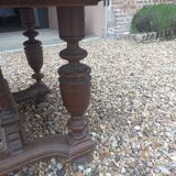 Old square wooden table