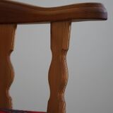 Set of 4 modern Norwegian armchairs by Krogenæs, solid pine, 1950s.