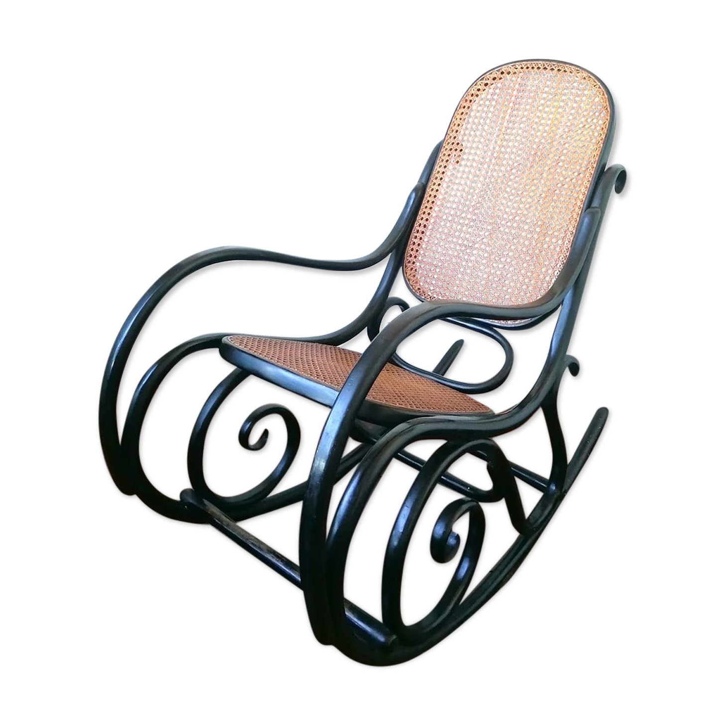 Rocking chair Thonet n°10 , 1908 original label