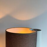 Pair of vintage table lamps, white and brown, “slim” by Gramigna for Quattrifolio, 1964 Italy