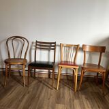 Set of 4 mismatched chairs