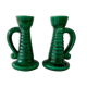 Pair of vintage ceramic candle holders