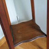 Wooden and marble stool