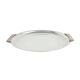 Round stainless steel tray, Danish design, 1970s, made in Denmark