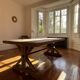 Antique solid oak farmhouse table with star legs - length 200 cm