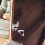 Oval table in cherry wood and zebra wood