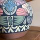 Painted ceramic table lamp