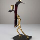 Art Deco Bronze Candelabra Pair by Karl Hagenauer, 1930s