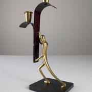 Art Deco Bronze Candelabra Pair by Karl Hagenauer, 1930s
