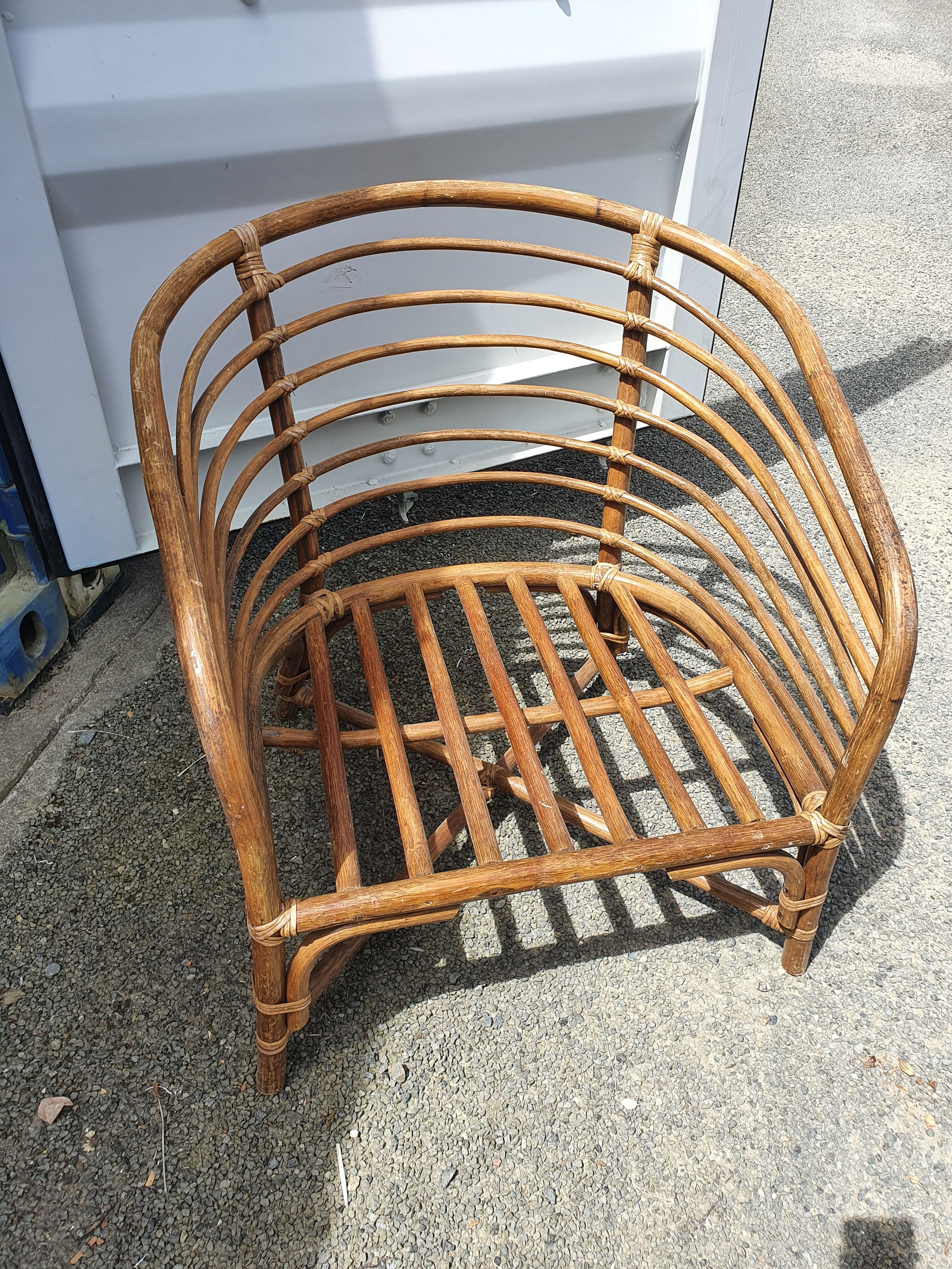 Rattan armchair