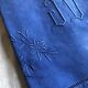 Antique linen and cotton sheet dyed Patmos blue