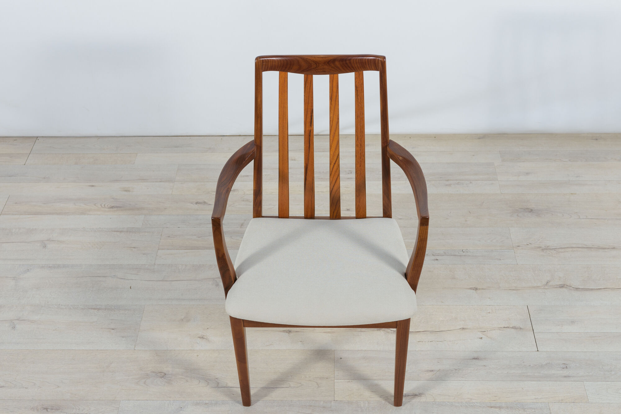 Mid-century teak and fabric dining chairs by Leslie Dandy for G-Plan, 1960s, Set of 8