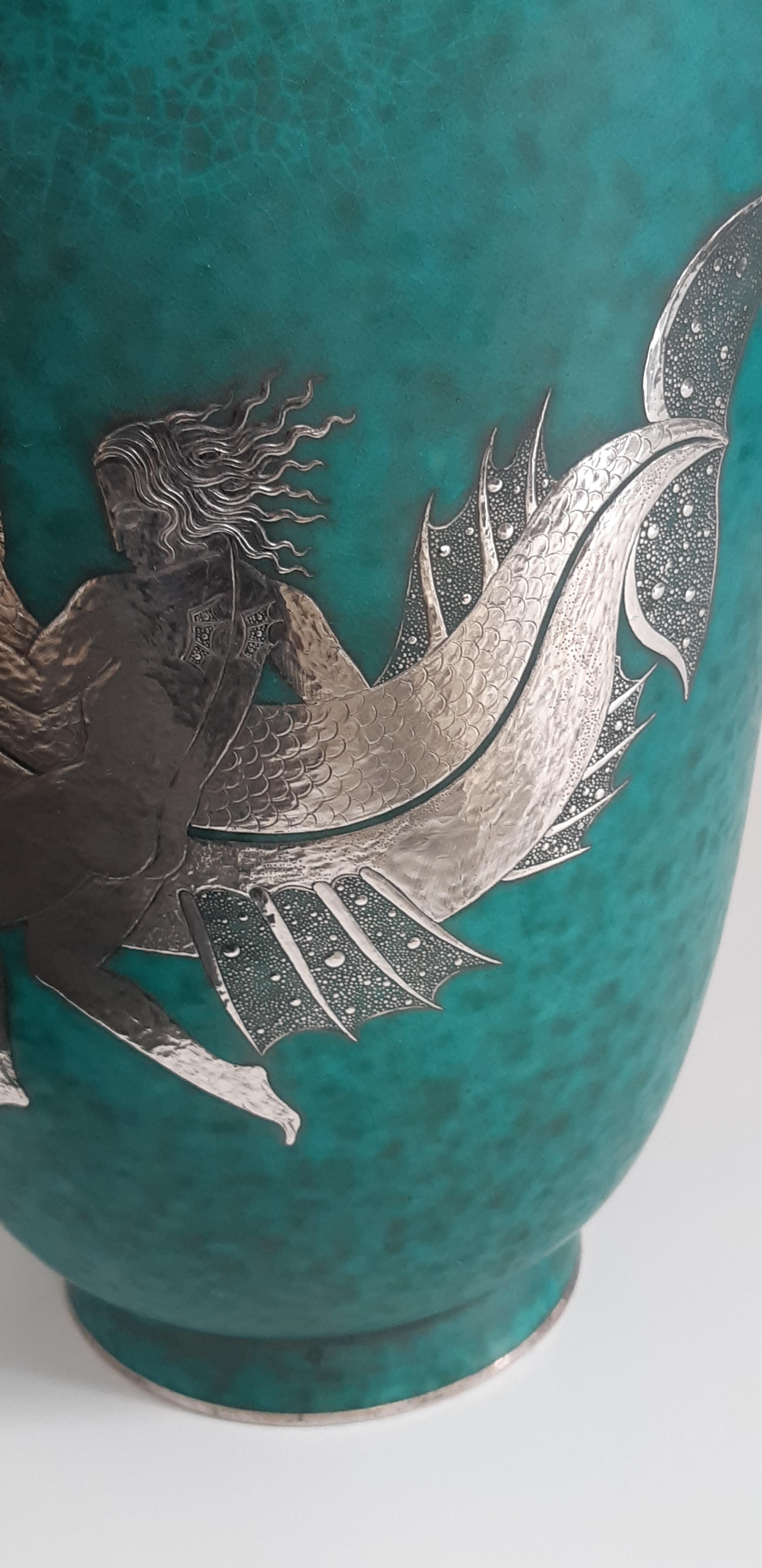Vase Wilhelm Kage 'Argenta' for Gustavsberg Sweden 1935 Signed