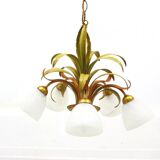 Lustre floral Hollywood Regency, années 1970